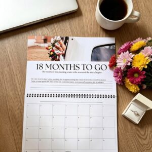 From Engaged To I Do. Wedding Planning Calendar for engaged couples