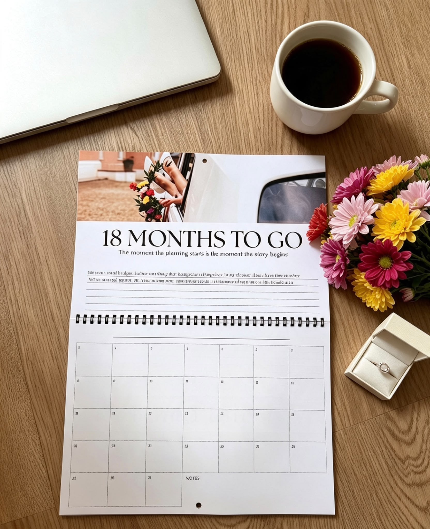From Engaged To I Do. Wedding Planning Calendar for engaged couples